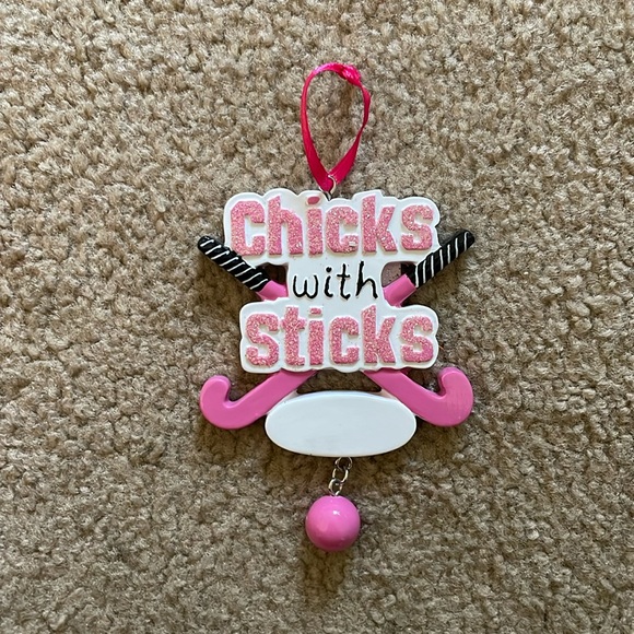 “Chicks With Sticks”  Personalizable Holiday Ornament - Picture 1 of 4